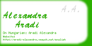 alexandra aradi business card